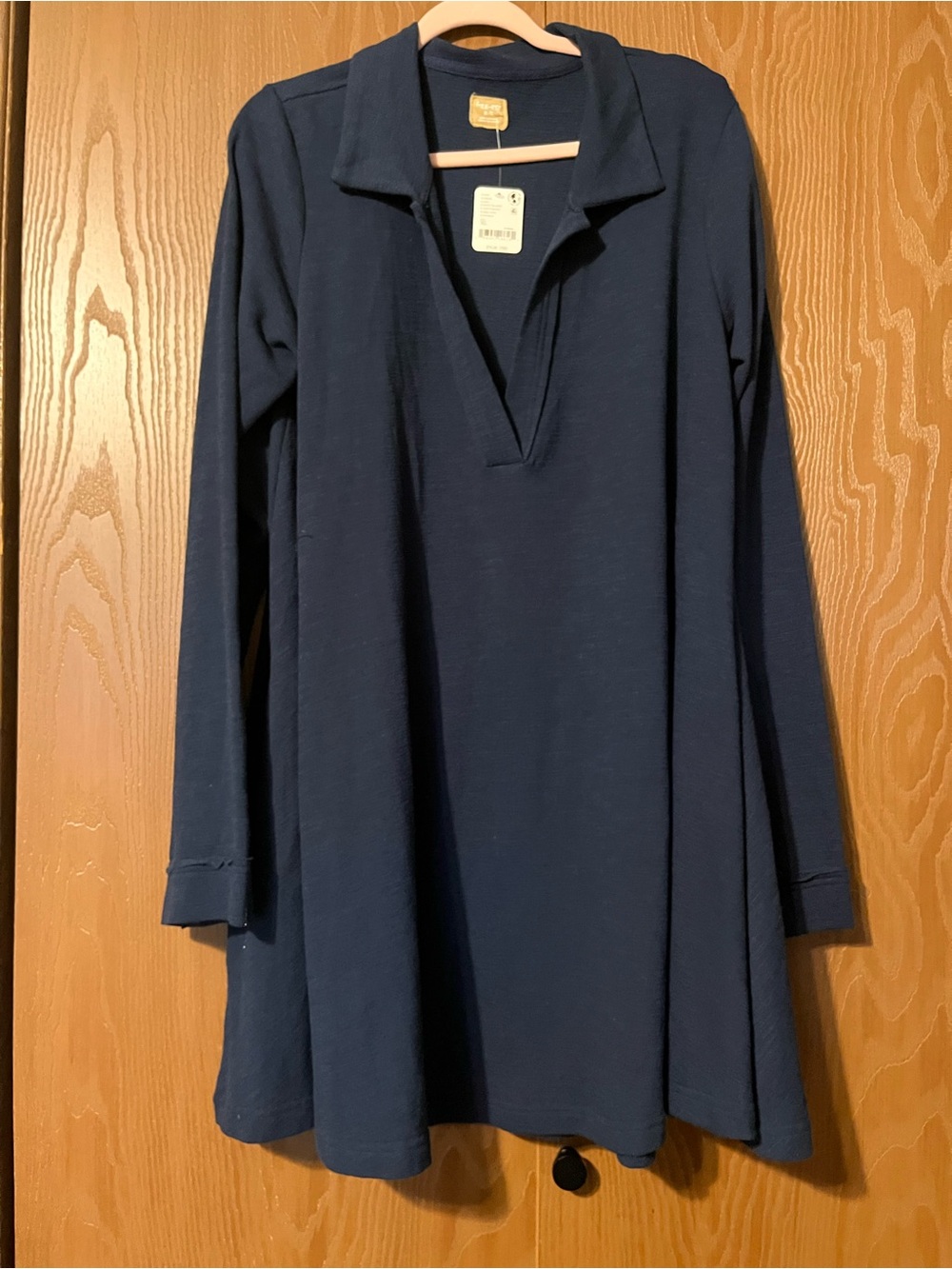 Free People Navy Textured dress